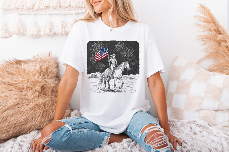 retro-cowgirl-png-trendy-shirt-design-4th-of-july-png-independence