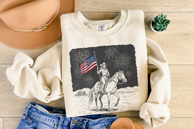 retro-cowgirl-png-trendy-shirt-design-4th-of-july-png-independence
