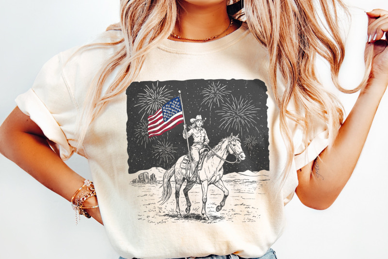 retro-cowgirl-png-trendy-shirt-design-4th-of-july-png-independence
