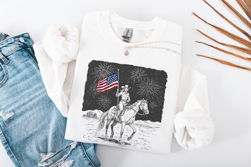 retro-cowgirl-png-trendy-shirt-design-4th-of-july-png-independence