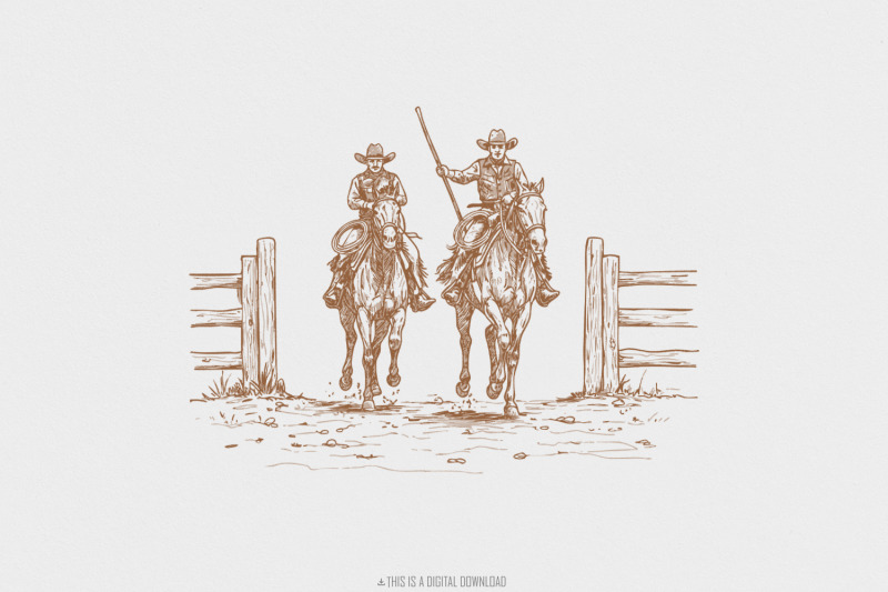western-cowboy-vintage-retro-png-transparent-graphic-digital-download