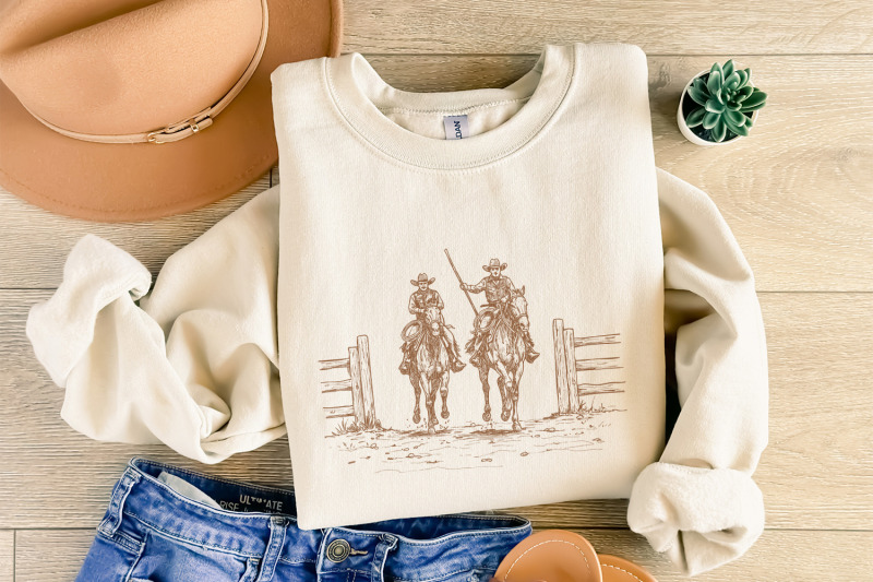 western-cowboy-vintage-retro-png-transparent-graphic-digital-download