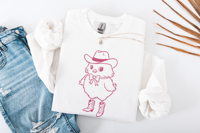 howdy-cowboy-chick-png-clipart-western-themed-chick-digital-download