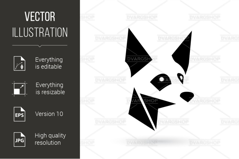 adorable-flat-style-fox-head-logo-illustration