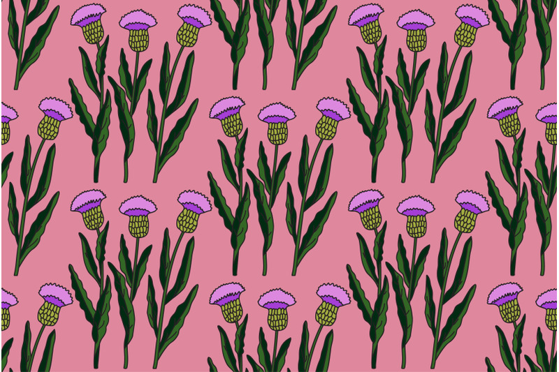 botanical-floral-seamless-pattern-with-cornflowers-vector-illustration