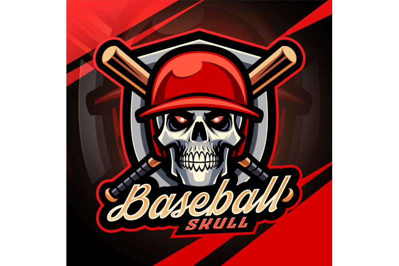 baseball-skull-esport-mascot-logo-design