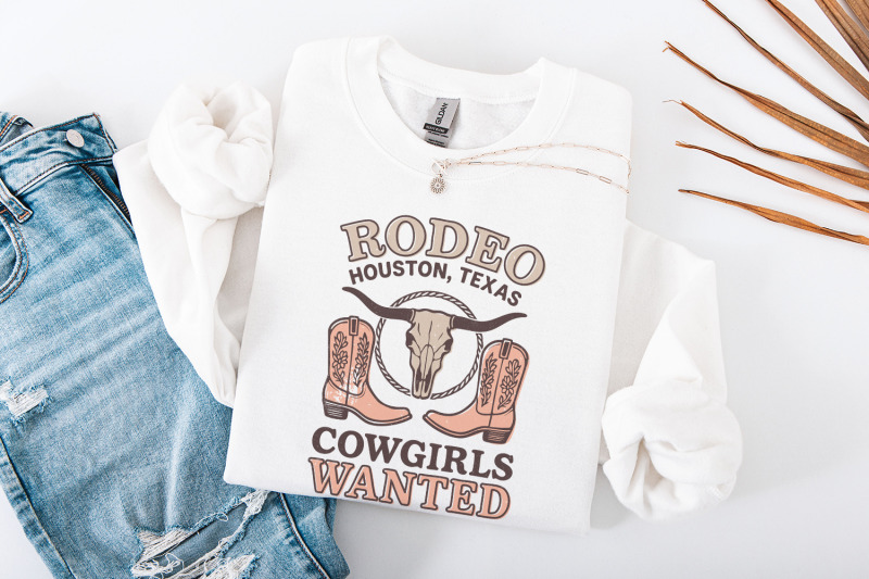 rodeo-texas-cowgirl-retro-png-distressed-cowgirl-boots-western-skull