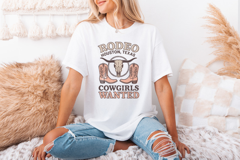 rodeo-texas-cowgirl-retro-png-distressed-cowgirl-boots-western-skull