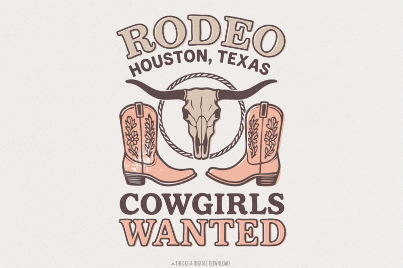 rodeo-texas-cowgirl-retro-png-distressed-cowgirl-boots-western-skull