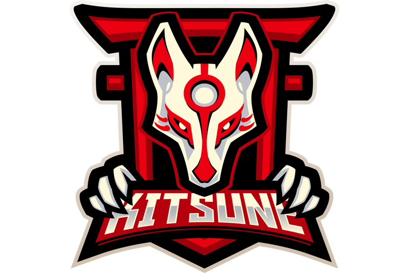 kitsune-head-esport-mascot-logo-design