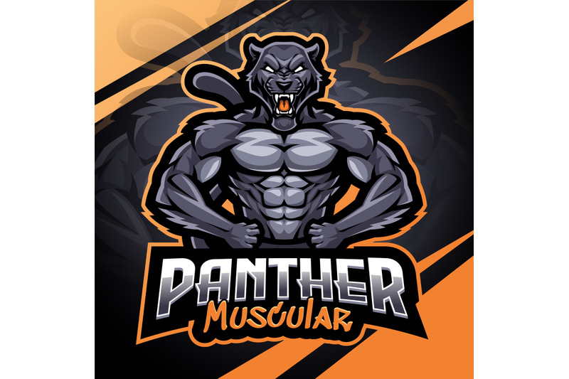 panther-muscular-esport-mascot-logo-design
