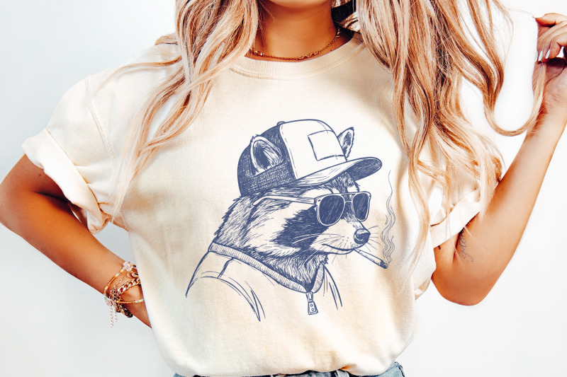 raccoon-mullet-trucker-hat-png-redneck-animals-trailer-park-trash-r