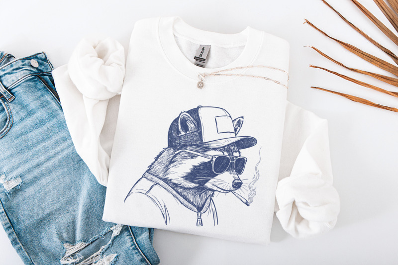 raccoon-mullet-trucker-hat-png-redneck-animals-trailer-park-trash-r