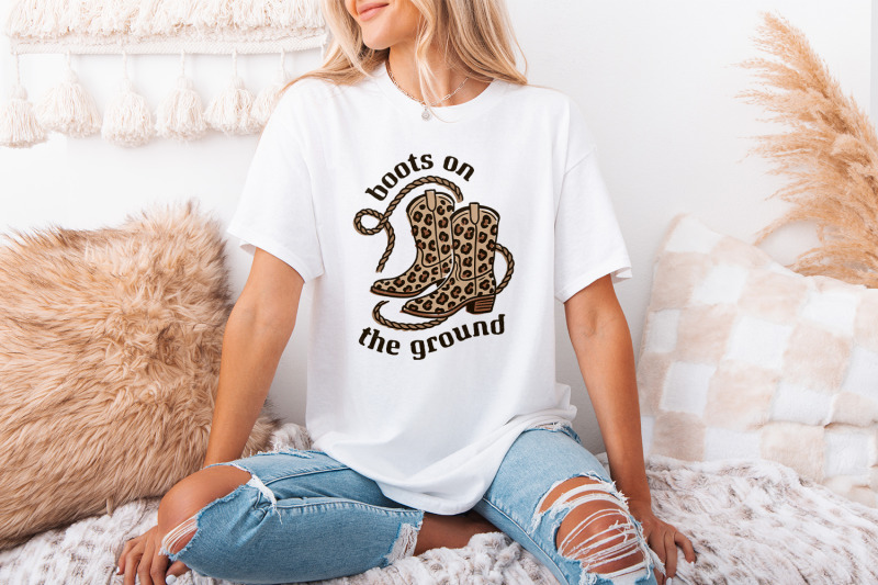 boots-on-the-ground-png-cowgirl-boots-floral-western-shirt-design-c