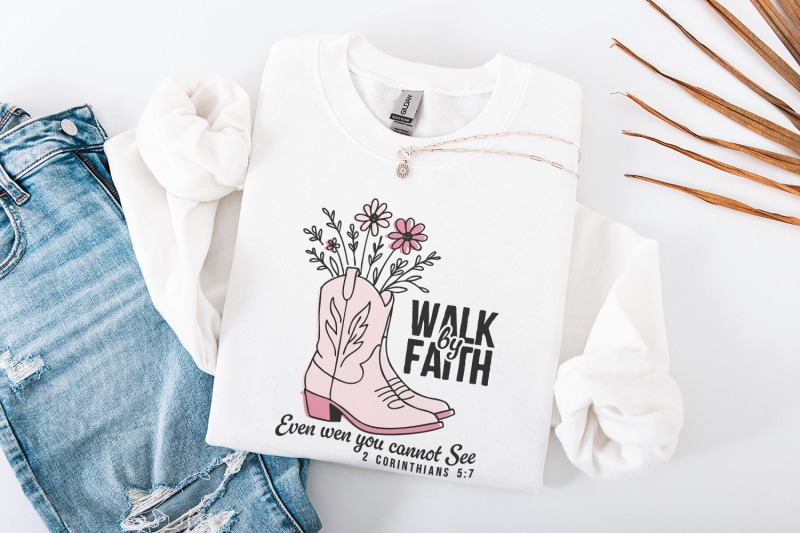 walk-by-faith-cowgirl-boots-png-custom-dtf-transfer-inspirational-su