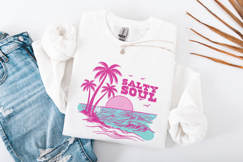 retro-summer-salty-soul-png-trendy-summer-png-beach-vibes-aesthetic