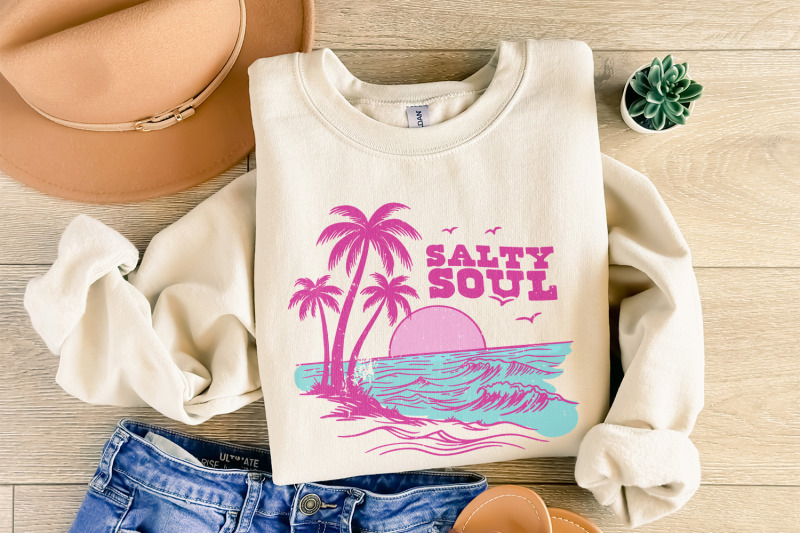 retro-summer-salty-soul-png-trendy-summer-png-beach-vibes-aesthetic