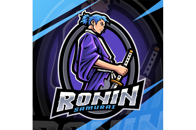 ronin-samurai-esport-mascot-logo-design