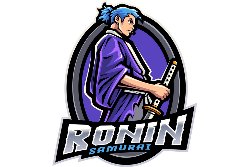 ronin-samurai-esport-mascot-logo-design