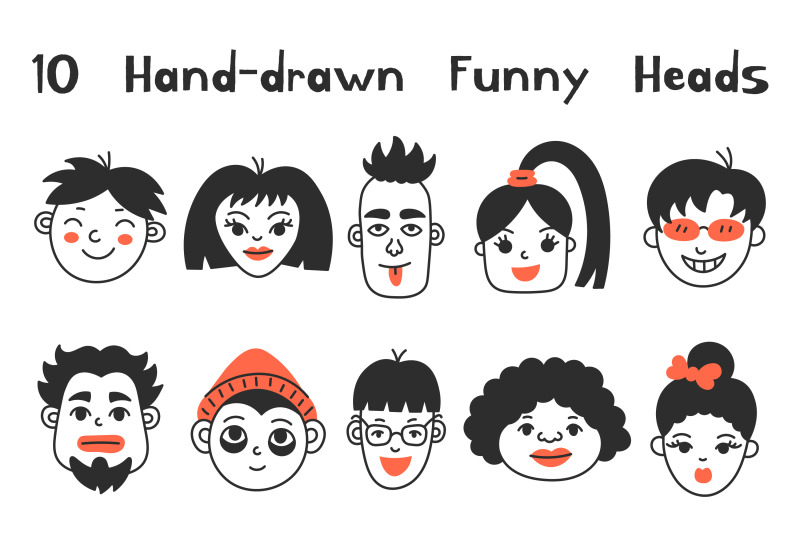 face-doodles-png-clipart