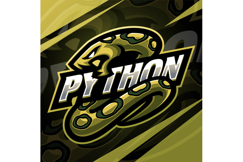python-esport-mascot-logo-design