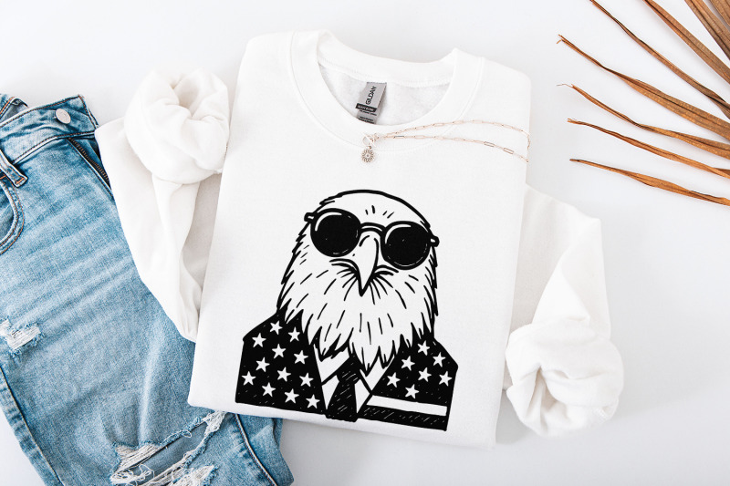 patriotic-4th-of-july-png-american-eagle-vintage-design-independence