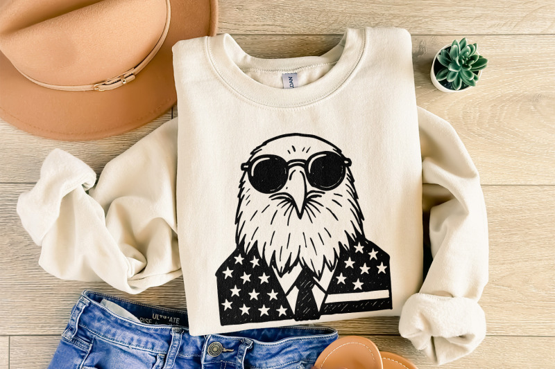 patriotic-4th-of-july-png-american-eagle-vintage-design-independence