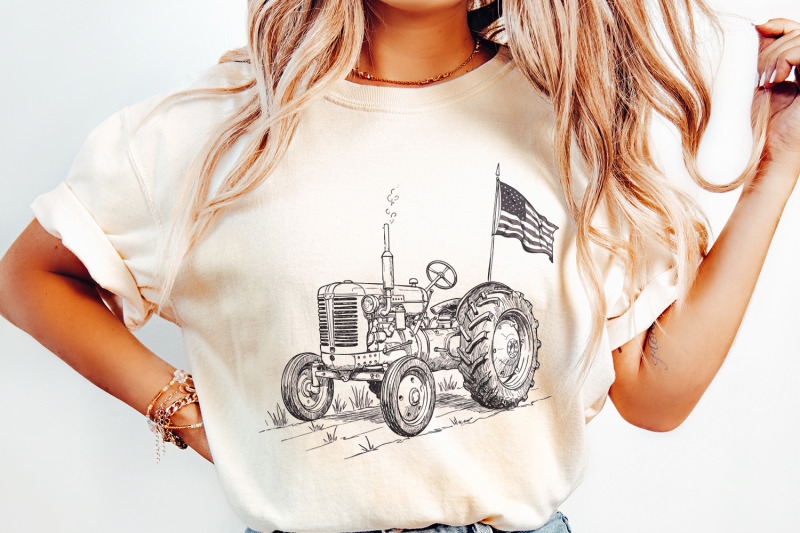 vintage-tractor-png-patriotic-tractor-american-flag-western-design