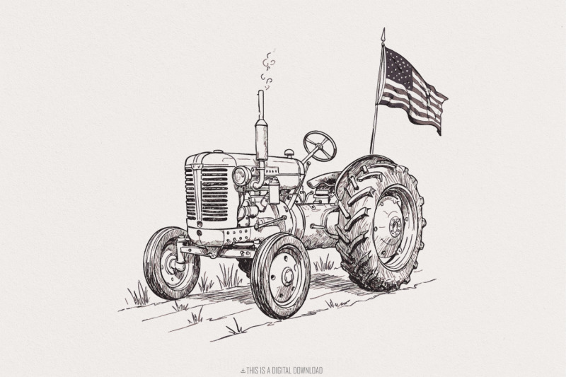 vintage-tractor-png-patriotic-tractor-american-flag-western-design