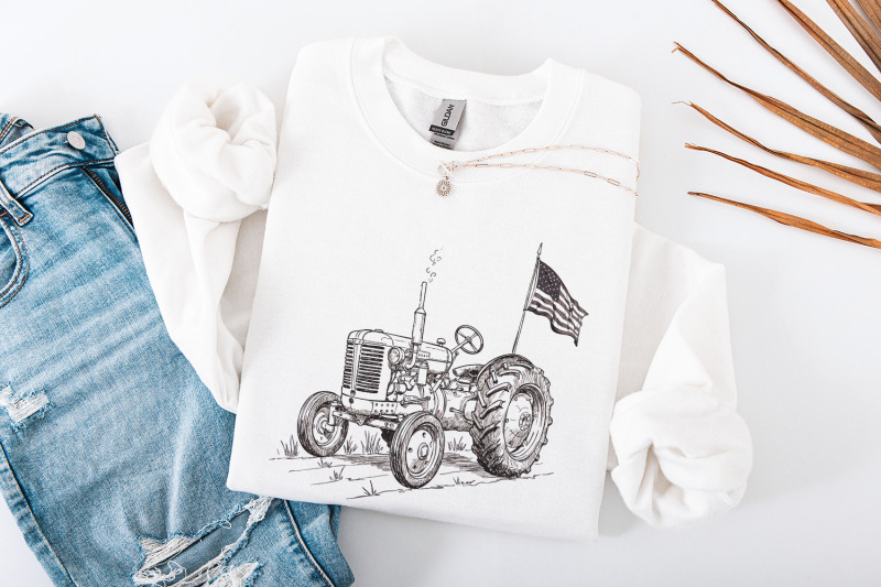 vintage-tractor-png-patriotic-tractor-american-flag-western-design