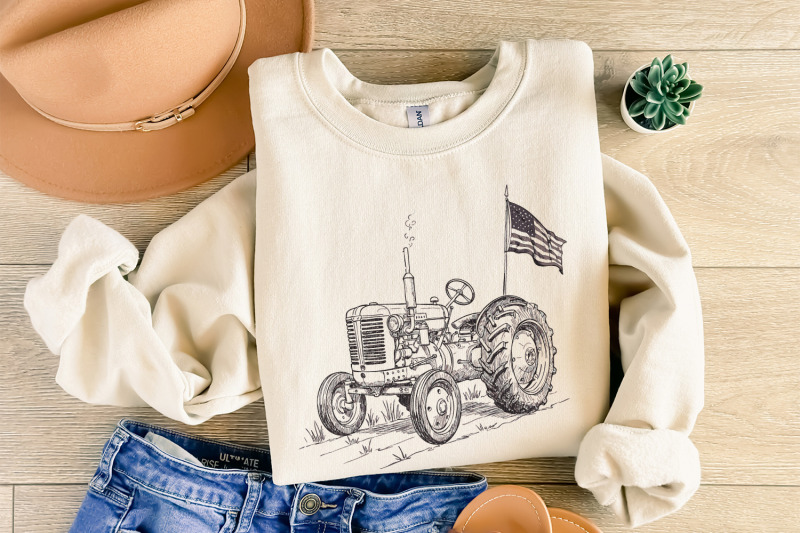 vintage-tractor-png-patriotic-tractor-american-flag-western-design