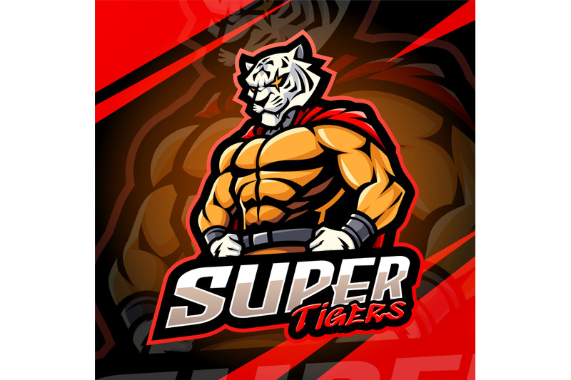 super-tiger-esport-mascot-logo-design