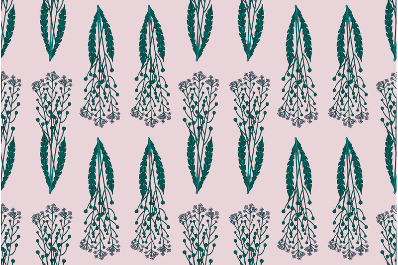 botanical-floral-seamless-pattern-with-wildflowers-bouquet-vector-illu