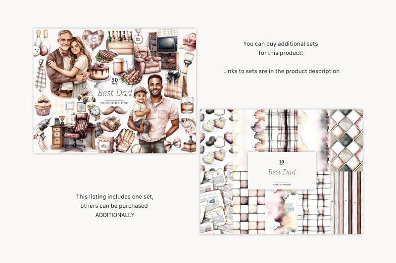 fathers-day-digital-paper-dad-seamless-patterns