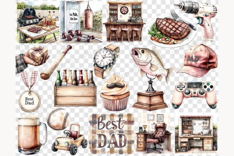 fathers-day-clipart-png-bundle-dad-and-baby-clip-art
