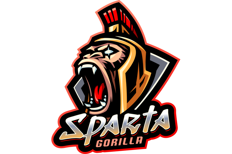 sparta-gorilla-esport-mascot-logo-design