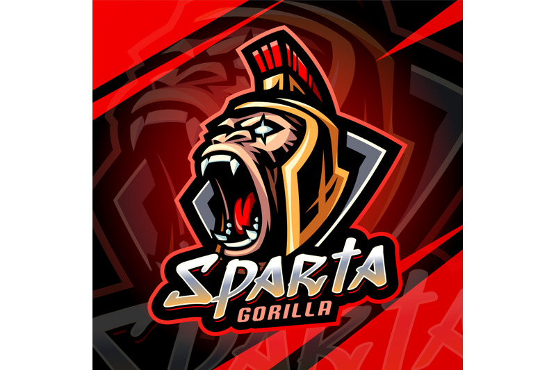 sparta-gorilla-esport-mascot-logo-design