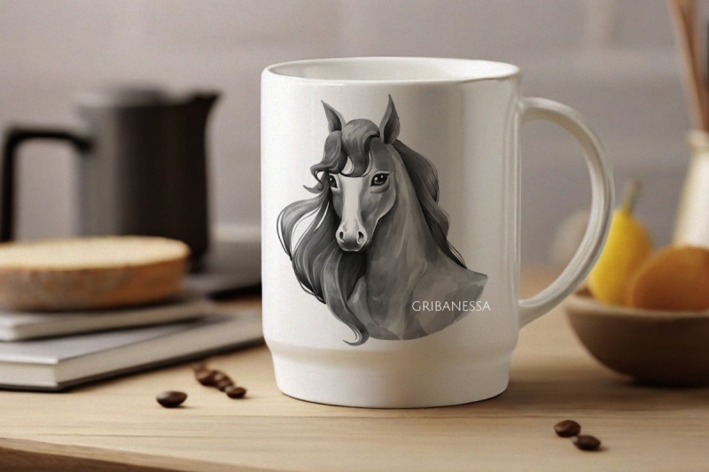 horse-bw-png-illustration