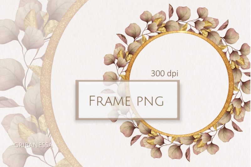 gold-frame-png-frame-with-leaves