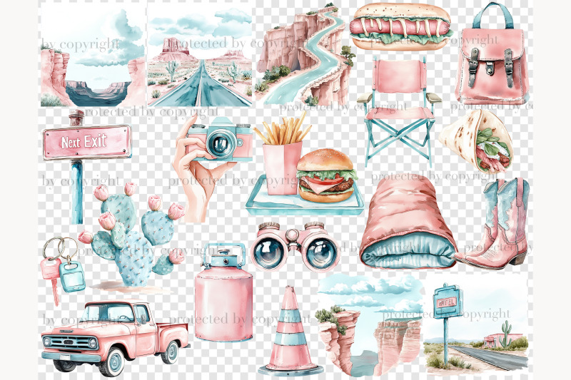 road-trip-clipart-vacation-png-bundle-grand-canyon