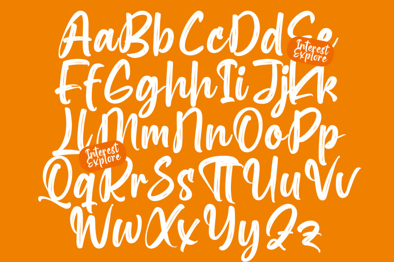 interest-explore-modern-brush-font