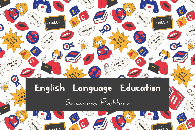 english-language-education-seamless-pattern