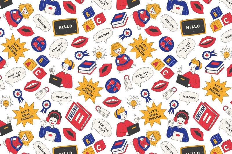 english-language-education-seamless-pattern