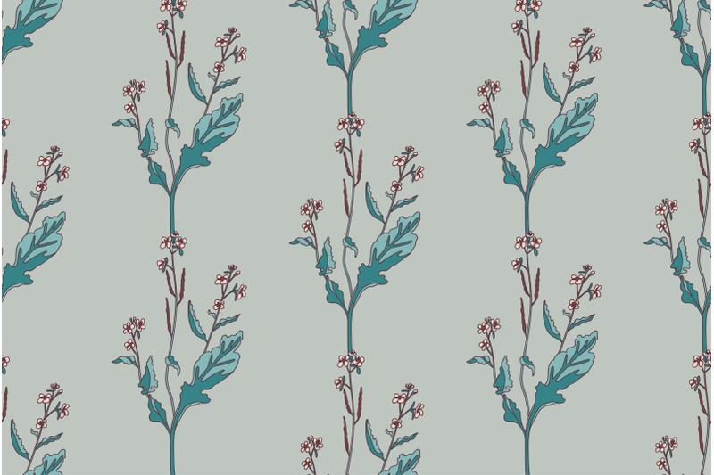 botanical-floral-seamless-pattern-with-wildflowers-bouquet-vector-illu