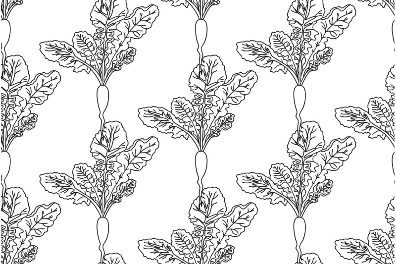 line-art-seamless-pattern-with-radishs-plants-vector-illustration