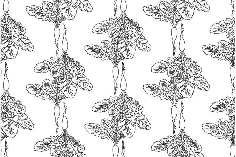 line-art-seamless-pattern-with-radishs-plants-vector-illustration