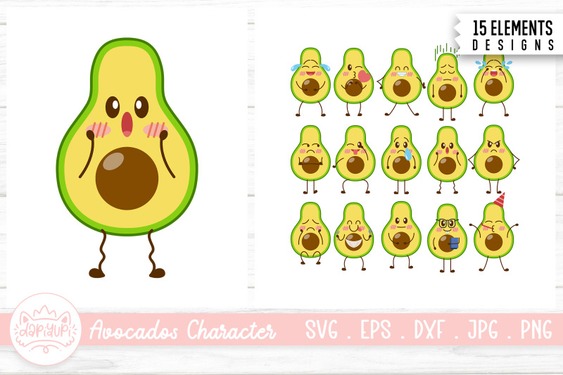 avocado-character-emoji-avocado-clipart-design-bundle