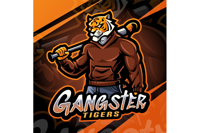 gangster-tiger-esport-mascot-logo-design