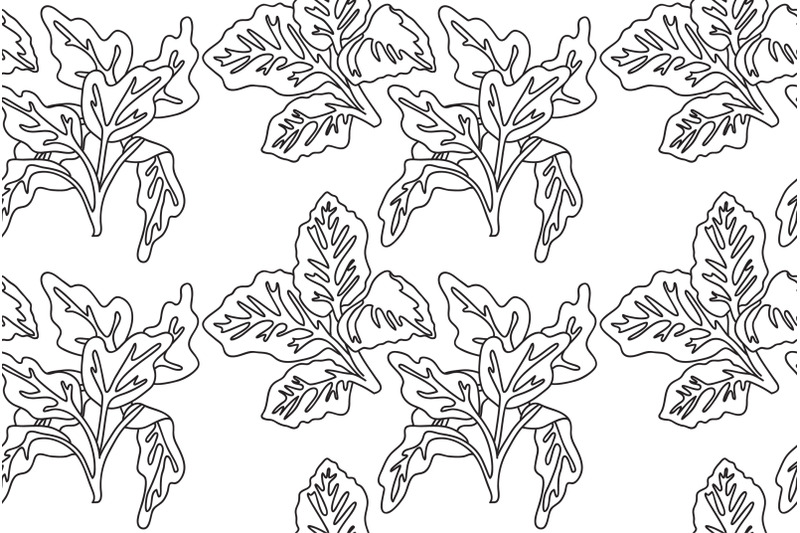 line-art-floral-seamless-pattern-with-tropical-leaves-vector-illustrat