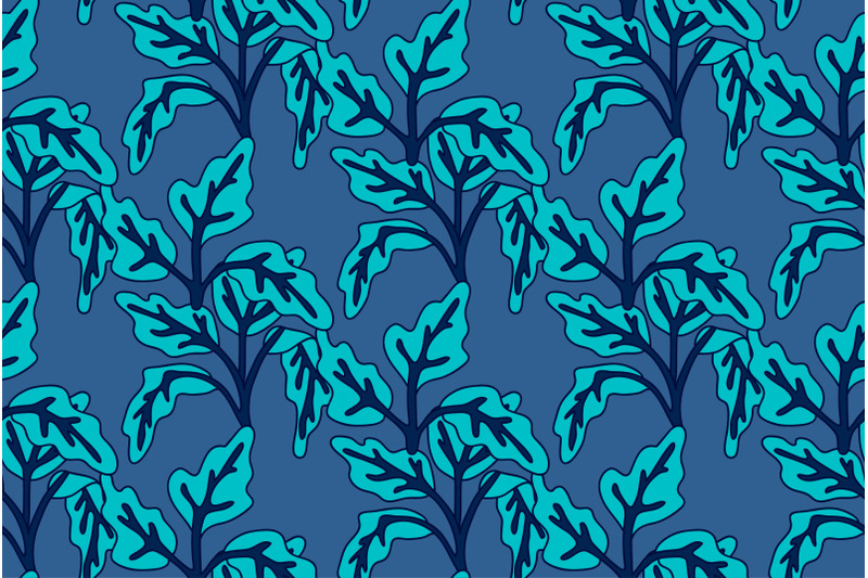 botanical-floral-seamless-pattern-with-leaves-vector-illustration